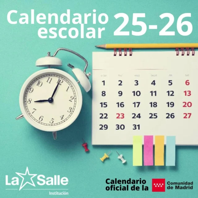 Ya está disponible el calendario escolar del curso 2025 - 2026.

Entra en la página y descubre las fechas para el curso que viene:  https://www.educa2.madrid.org/web/calendario-escolar-de-la-comunidad-de-madrid/calendario-escolar-25-26

#SomosLaSalle #CalendarioEscolar #Curso20252026 #LaSalle